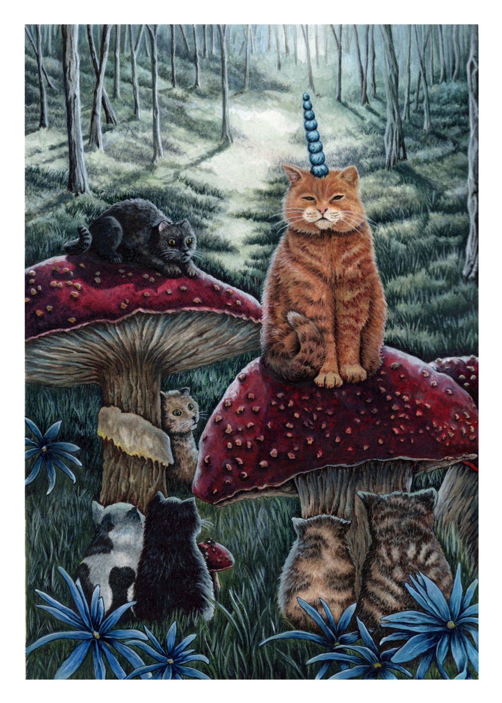 Image of 'Council of Cats' - A4 Print