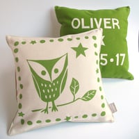Image 4 of Personalised Owl Print Cushion