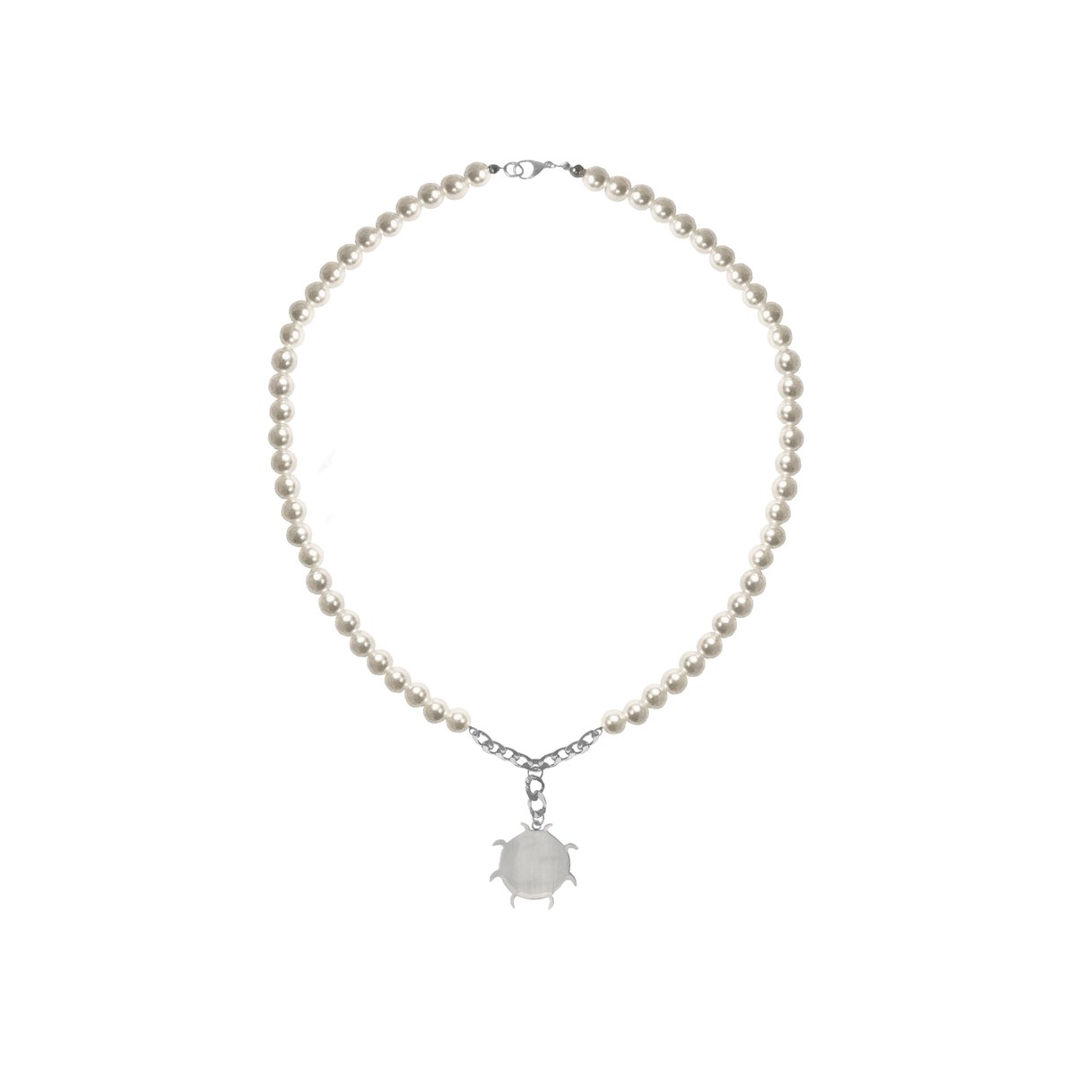 Image of SALES: PEARL SUN LOGO NECKLACE (unisex) 