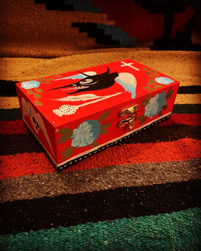 Image of Painted wooden box by K.Yeshe 