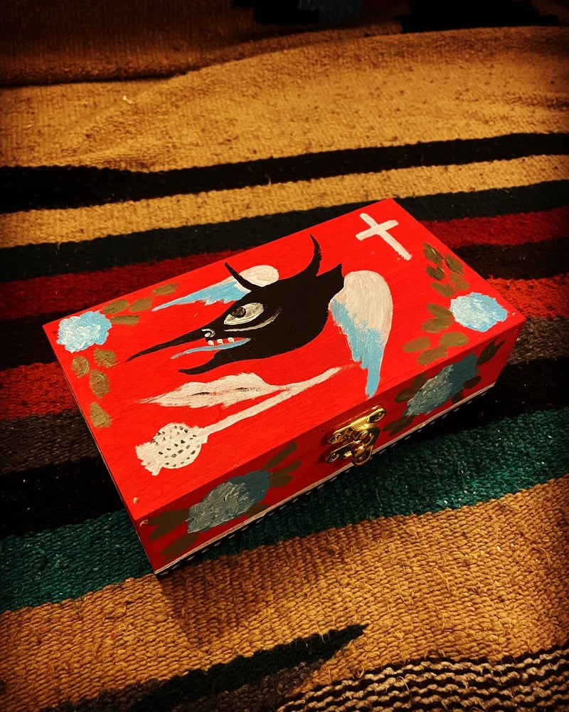 Image of Painted wooden box by K.Yeshe 