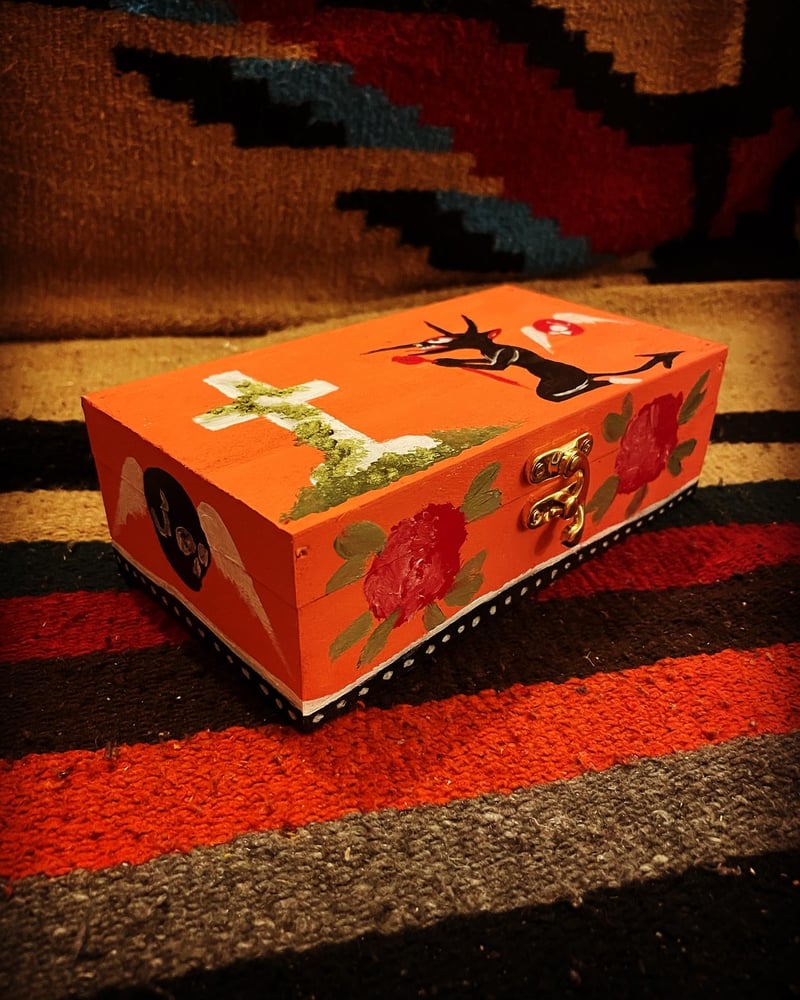 Image of Painted wooden box by K.Yeshe 2