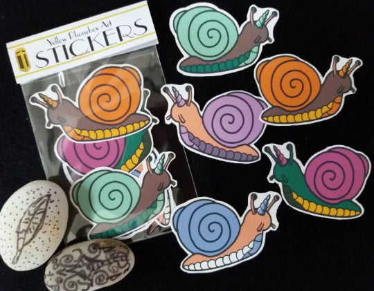 Image of Unicorn Snail Stickers