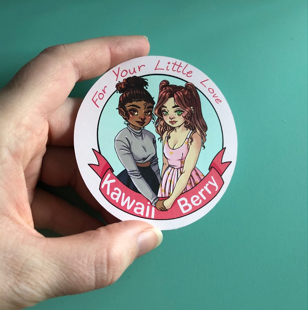 Kawaii Berry Logo Sticker