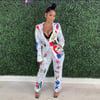 Colored fashion Jacket Suit Set