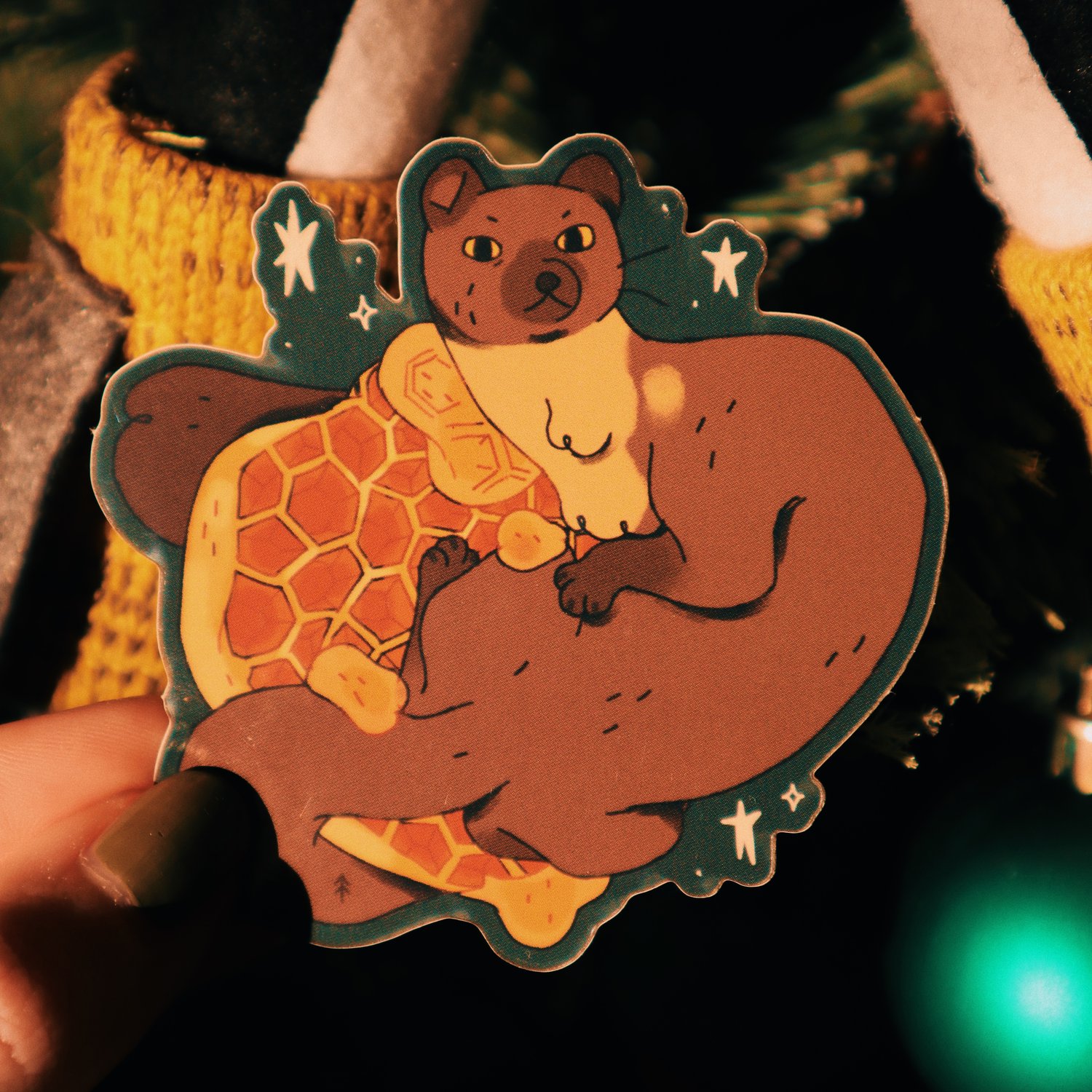 honeycomb marten sticker