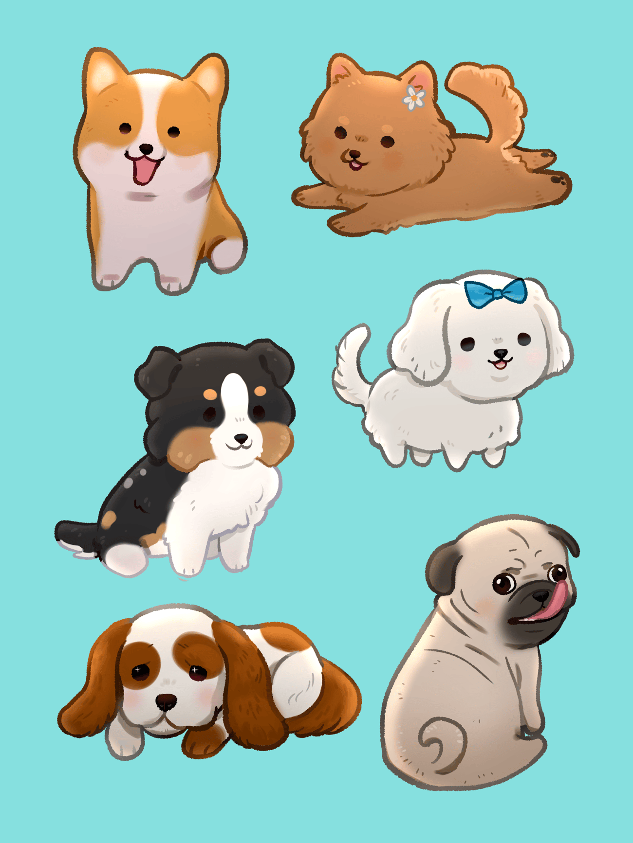 puppy-stickers-kowalskiart