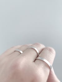 Image 4 of Flat Stack Rings in Sterling Silver