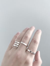 Image 5 of Flat Stack Rings in Sterling Silver