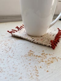 Image 2 of Rust and Ivory Speckled Coaster set of 4