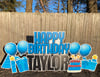 Single Happy Birthday Sign with Stakes
