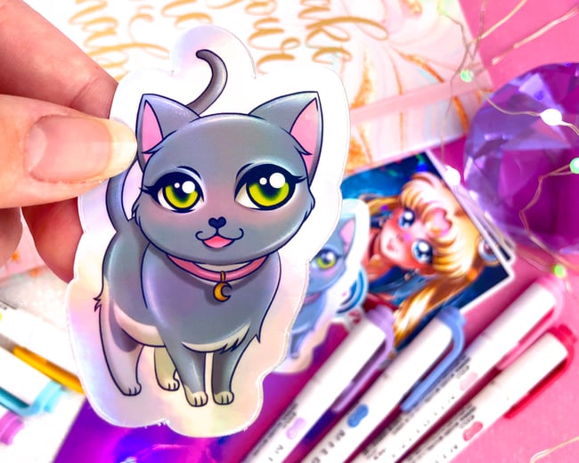 Orion Holographic Cat Sticker 2 x 3