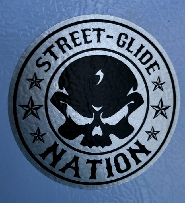 Street Glide Nation Silver Sticker 