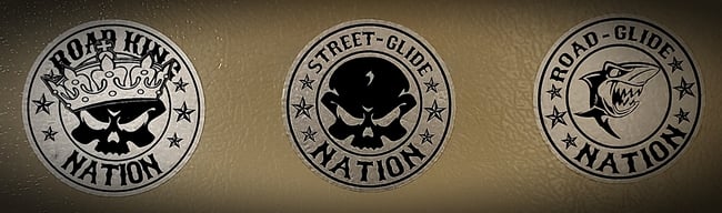 Road Glide Nation Silver Sticker 