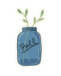 Ball Jar Plant Sticker