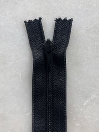 Plastik lynlås 30 cm - sort