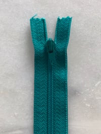 Plastik lynlås 30 cm - stærk grøn