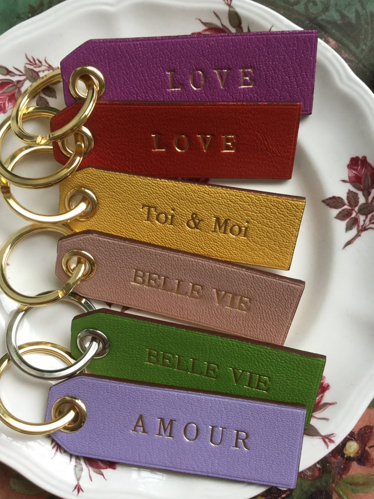 Image of Porte clés en cuir personnalisés AMOUR Toi&Moi LOVE