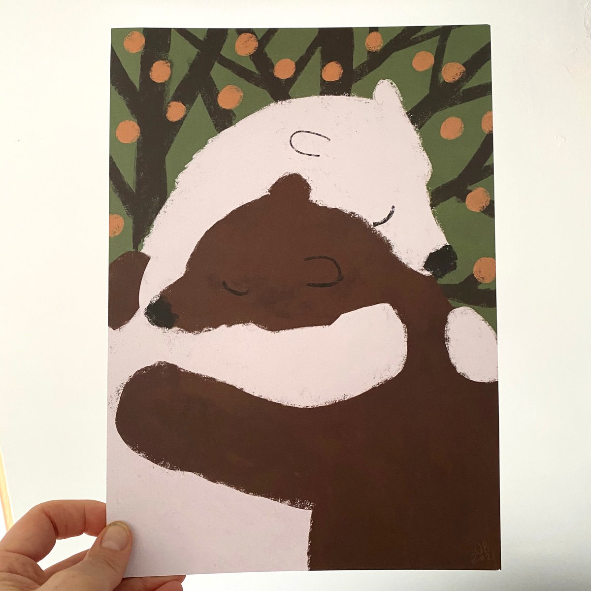 Image of  Bear Hug A4 print (choose your design  or set of 3)