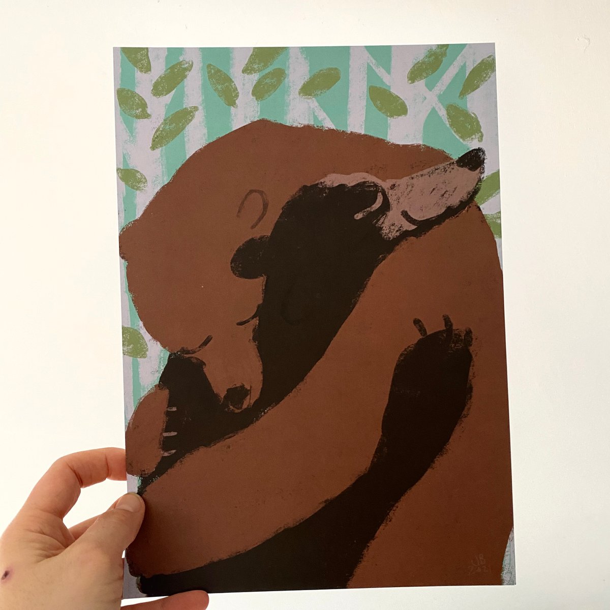 Image of  Bear Hug A4 print (choose your design  or set of 3)
