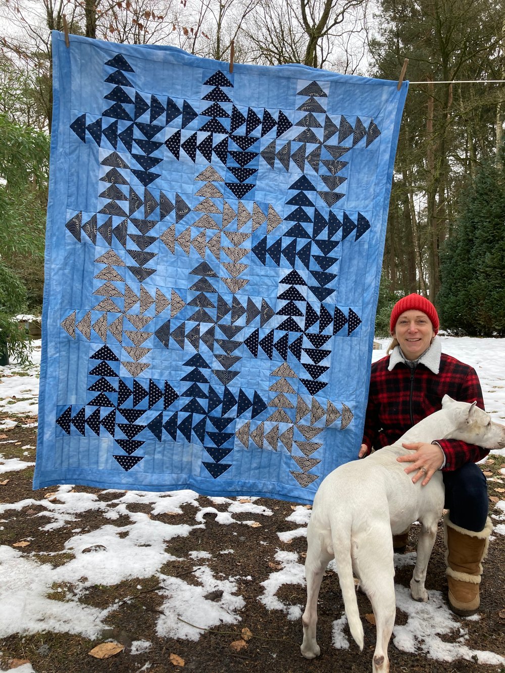 Image of Indigo Quilt Goose Chase
