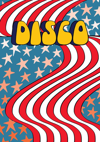 Image of DISCO FLAG - signed, digital print