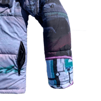 Image 4 of VIDEOGAME PUFFER JACKET (BLUE)