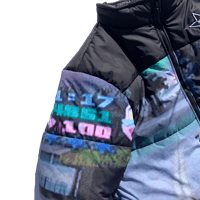 Image 3 of VIDEOGAME PUFFER JACKET (BLUE)