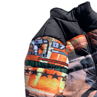 Image 3 of VIDEOGAME PUFFER JACKET (ORANGE)
