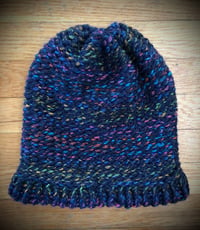 “Ferris Wheel Nights” hand-knitted slouchy hat