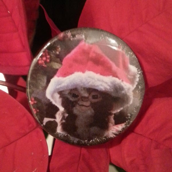 Image of badge gremlins - santa gizmo