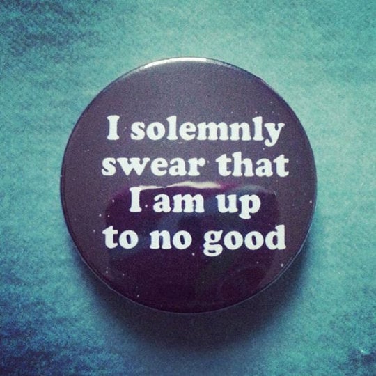 Image of badge harry potter - solemnly swear