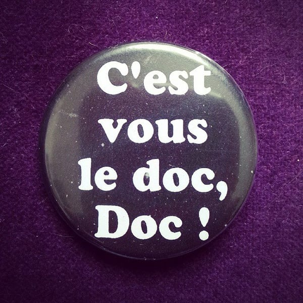 Image of badge retour vers le futur - back to the future - doc