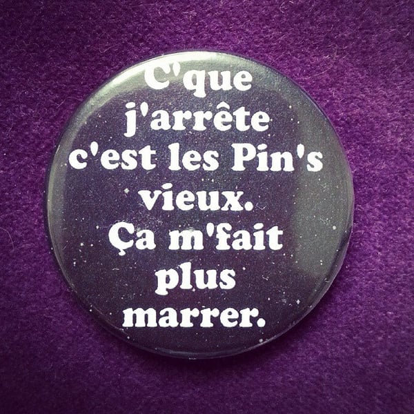 Image of badge la classe américaine - j'arrête les pins