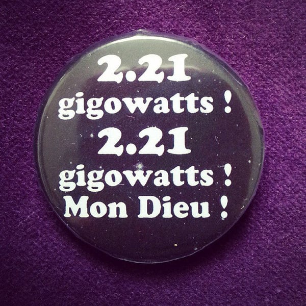 Image of badge retour vers le futur - back to the future - gigowatts