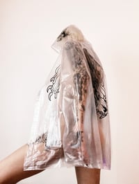 Image 3 of Flame Ghost Panther Clear Unisex Hooded Rain Jacket