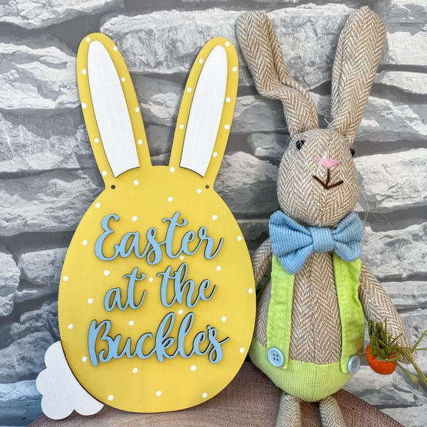 Image of Family Easter Bunny Sign