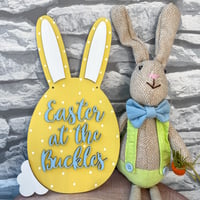 Image 1 of Family Easter Bunny Sign