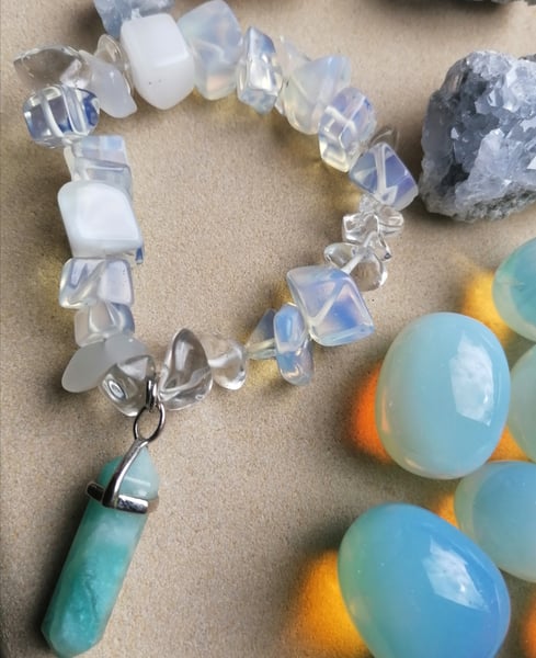 Image of Opalite & amazonite chunky bracelet 