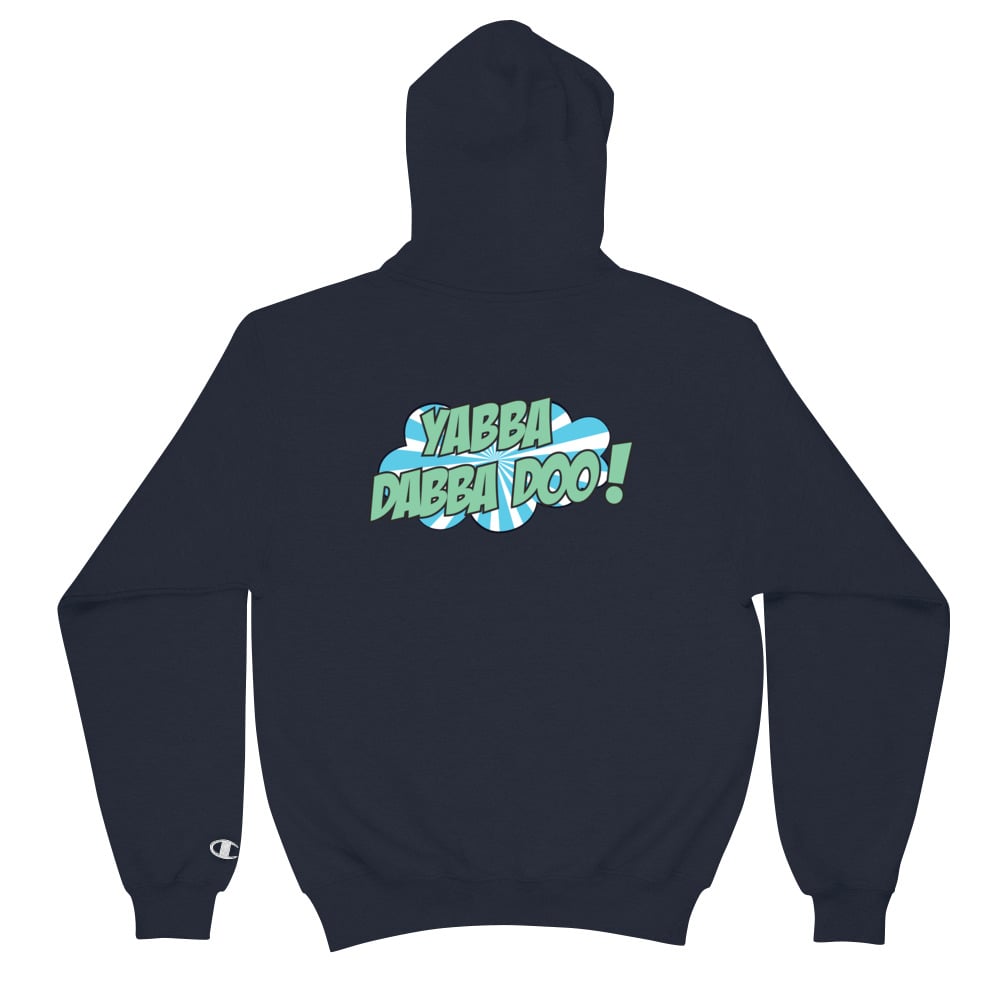 Image of BLU/WHT/TQS  YABBA DABBA DOO HOODIE