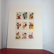 Image of Vintage Old Maid Cards Mounted - Circus Edition