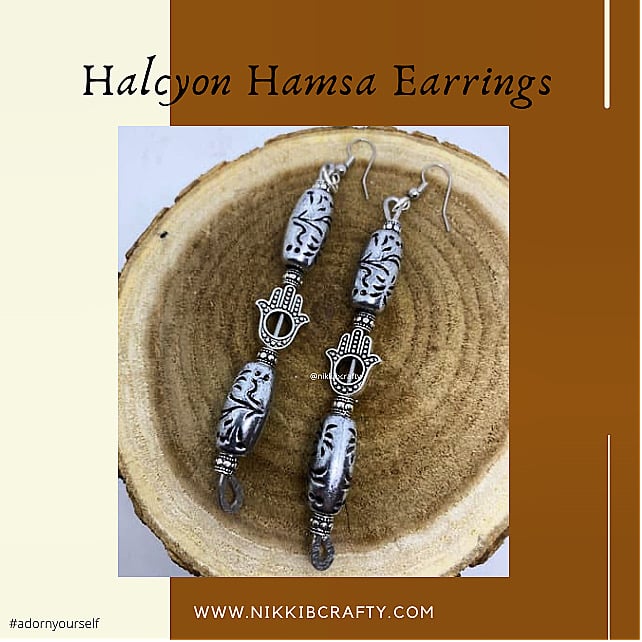 Image of Halcyon Hamsa Earrings 