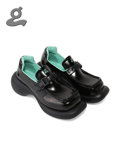 PLATFORM SLIPPERS IN BLACK IMPORTED TPU