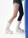 White Lace-up Boxing Boots
