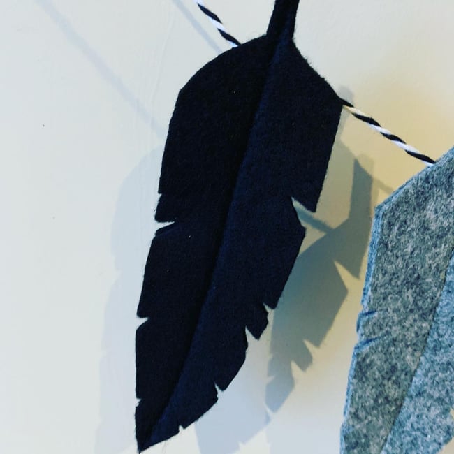 Felt Feather Garland