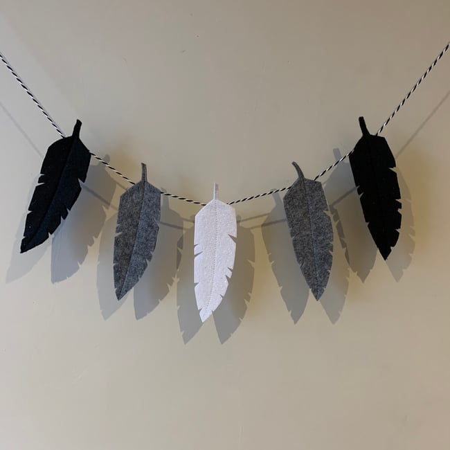 Felt Feather Garland