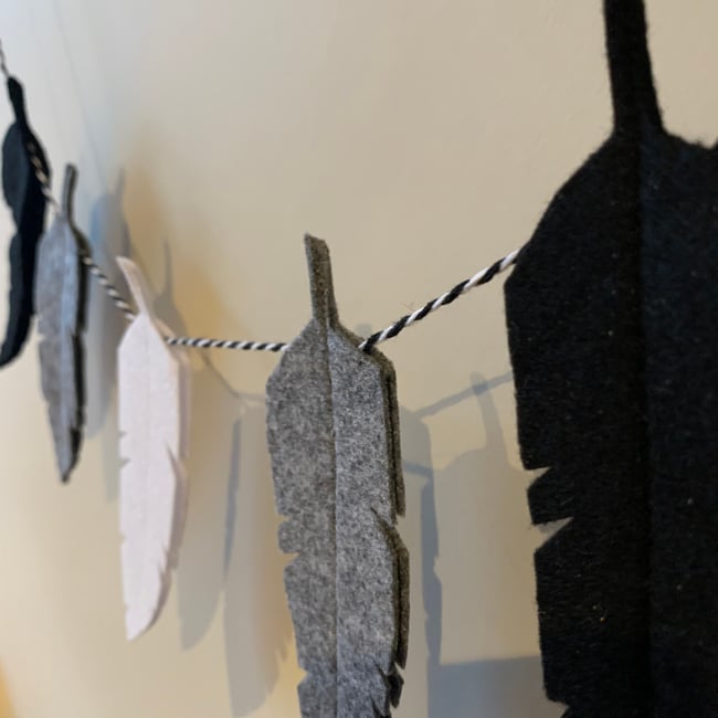 Felt Feather Garland