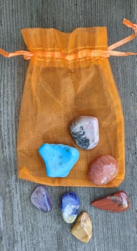 Set of Chakra Stones, Orange Bag