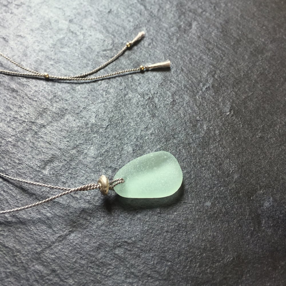 Image of Aqua sea glass necklace - Aldeburgh