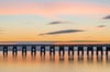 Peachy skies over the Tay Bridge